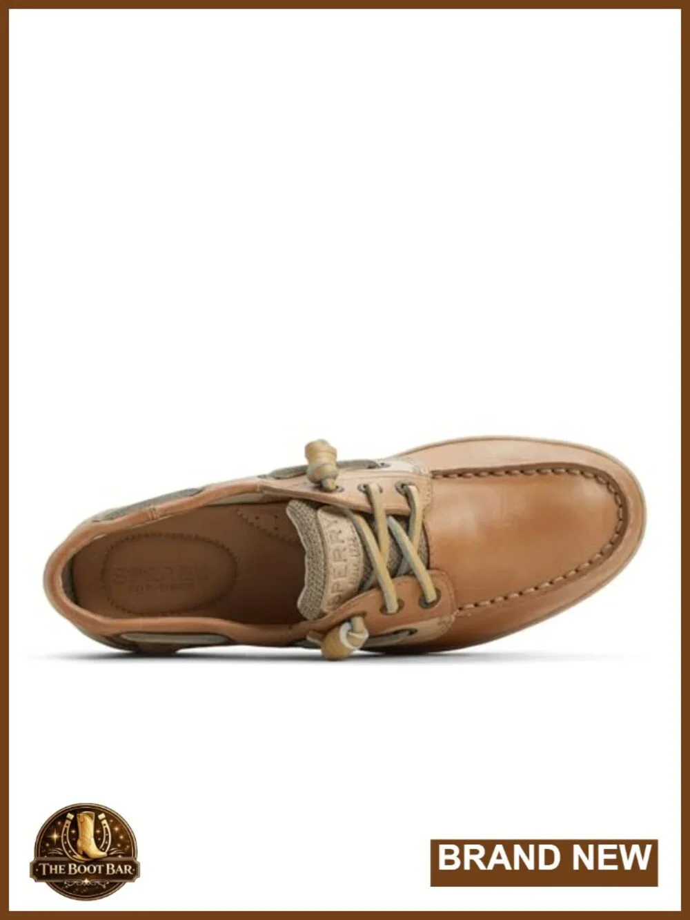 Women's Leather Boat Shoe with Wave-Siping